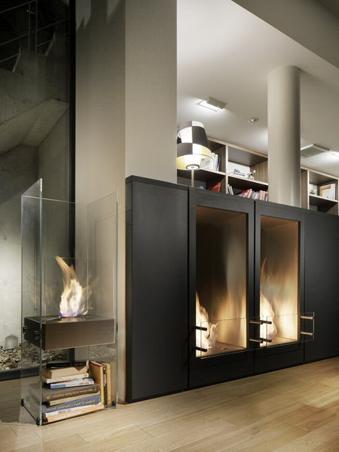 Ecosmart Fire Ghost Designer Fireplace - Stainless Steel Finish - ESF.D.GST